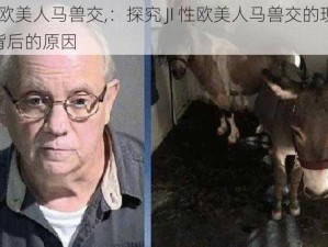 JI性欧美人马兽交,：探究 JI 性欧美人马兽交的现象及背后的原因