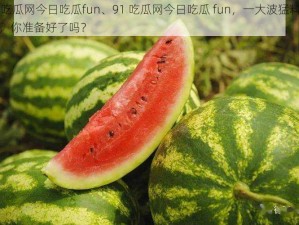 91吃瓜网今日吃瓜fun、91 吃瓜网今日吃瓜 fun，一大波猛料来袭，你准备好了吗？