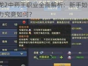 卧虎藏龙2中药王职业全面解析：新手如何选择？职业威力究竟如何？