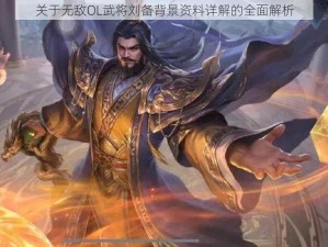 关于无敌OL武将刘备背景资料详解的全面解析