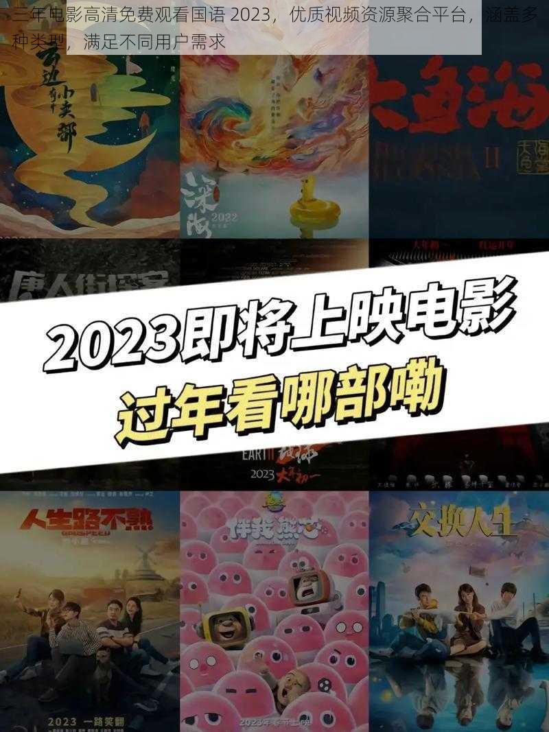 三年电影高清免费观看国语 2023，优质视频资源聚合平台，涵盖多种类型，满足不同用户需求