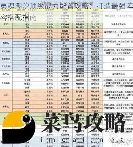 灵魂潮汐顶级战力配置攻略：打造最强阵容搭配指南