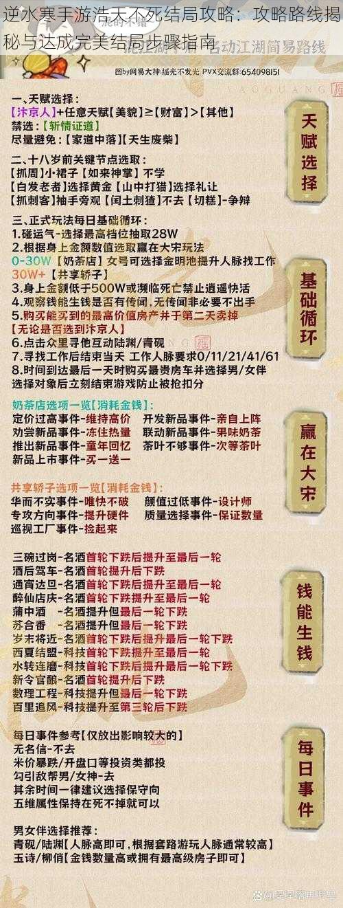 逆水寒手游浩天不死结局攻略：攻略路线揭秘与达成完美结局步骤指南