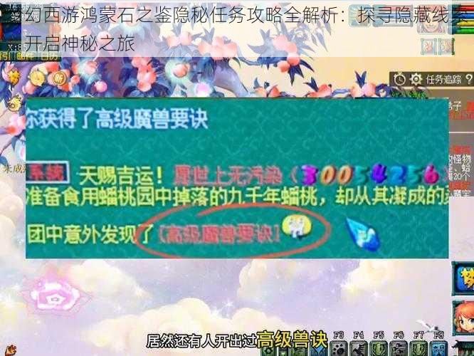 梦幻西游鸿蒙石之鉴隐秘任务攻略全解析：探寻隐藏线索，开启神秘之旅