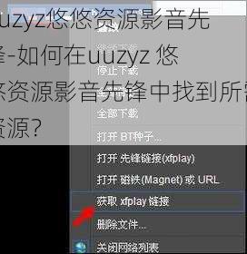 uuzyz悠悠资源影音先锋-如何在uuzyz 悠悠资源影音先锋中找到所需资源？