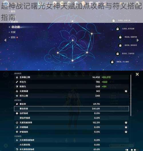 超神战记曙光女神天赋加点攻略与符文搭配指南