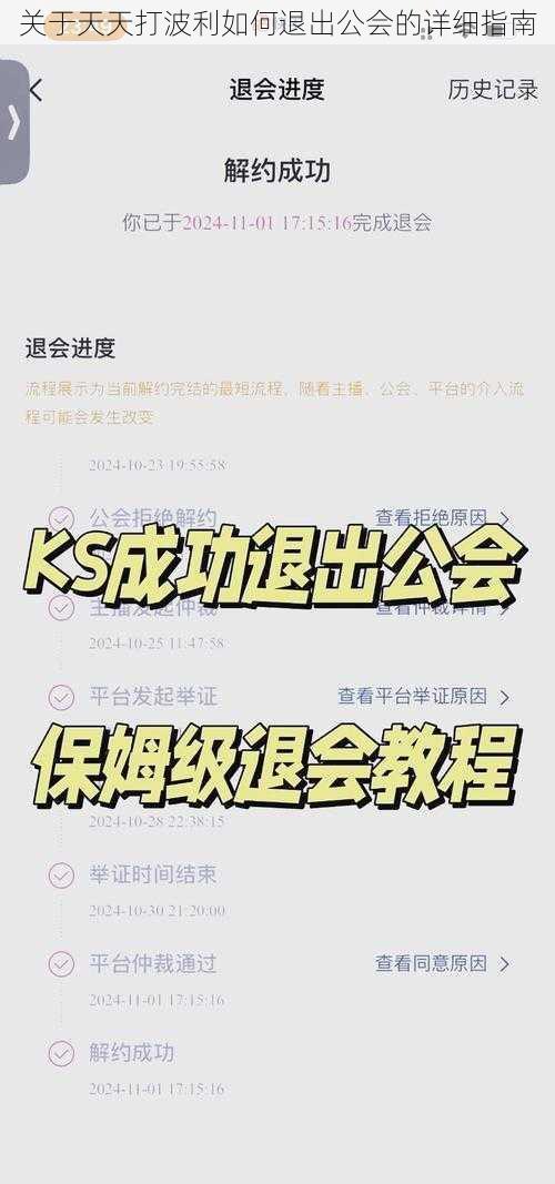 关于天天打波利如何退出公会的详细指南