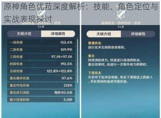 原神角色优菈深度解析：技能、角色定位与实战表现探讨